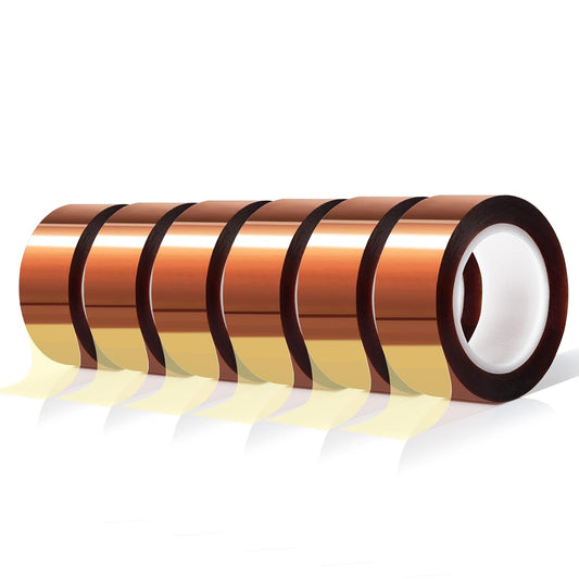 6 Rolls 20mm x16m(52FT) Heat Tape High Temperature Heat Resistant Tape Heat Transfer Tape for Heat Sublimation Press Vinyl,No Residue