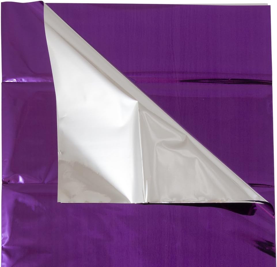 JAM PAPER Tissue Paper - Purple Mylar - 3 Sheets/Pack