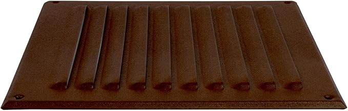 Square Ventilation Grille / 8" x 8" Inch Inside Measurement/Brown Metal Air Vent Louver - Inside/Outside use - / 10" x 10" Inch Outer Measurement