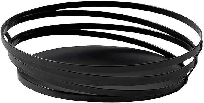 G.E.T. WB-972-MG 9" x 7" Oval Powder Coated Metal Gray Wire Serving Basket, Cyclone Collection