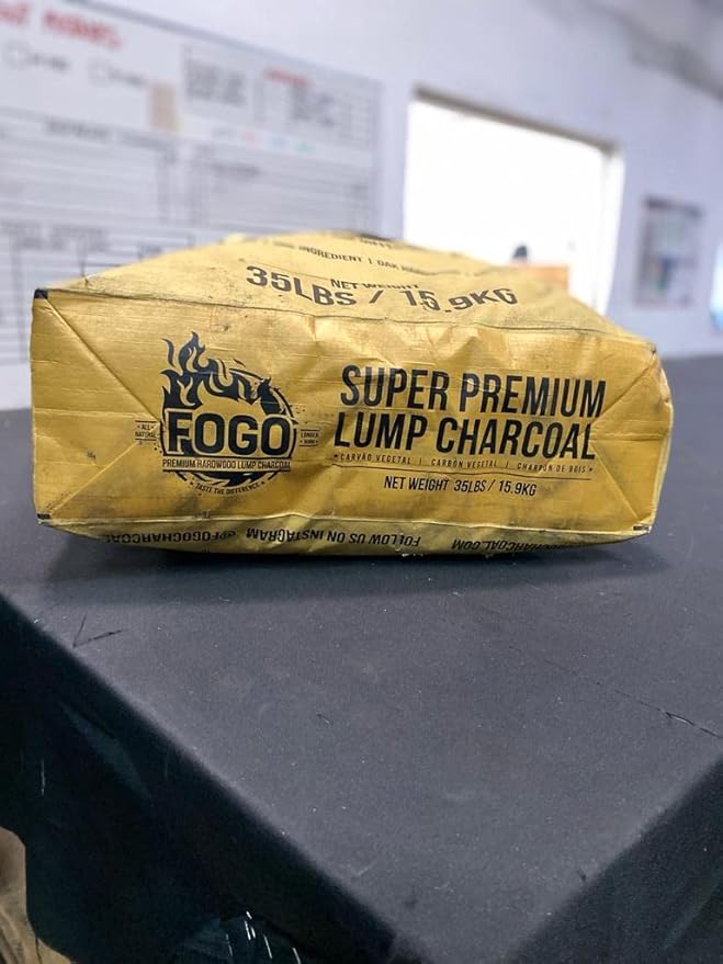 FOGO Super Premium Hardwood Lump Charcoal, Natural, Large Sized Lump Charcoal for Grilling and Smoking, Restaurant Quality, 35 Pound Bag, 2-Pack