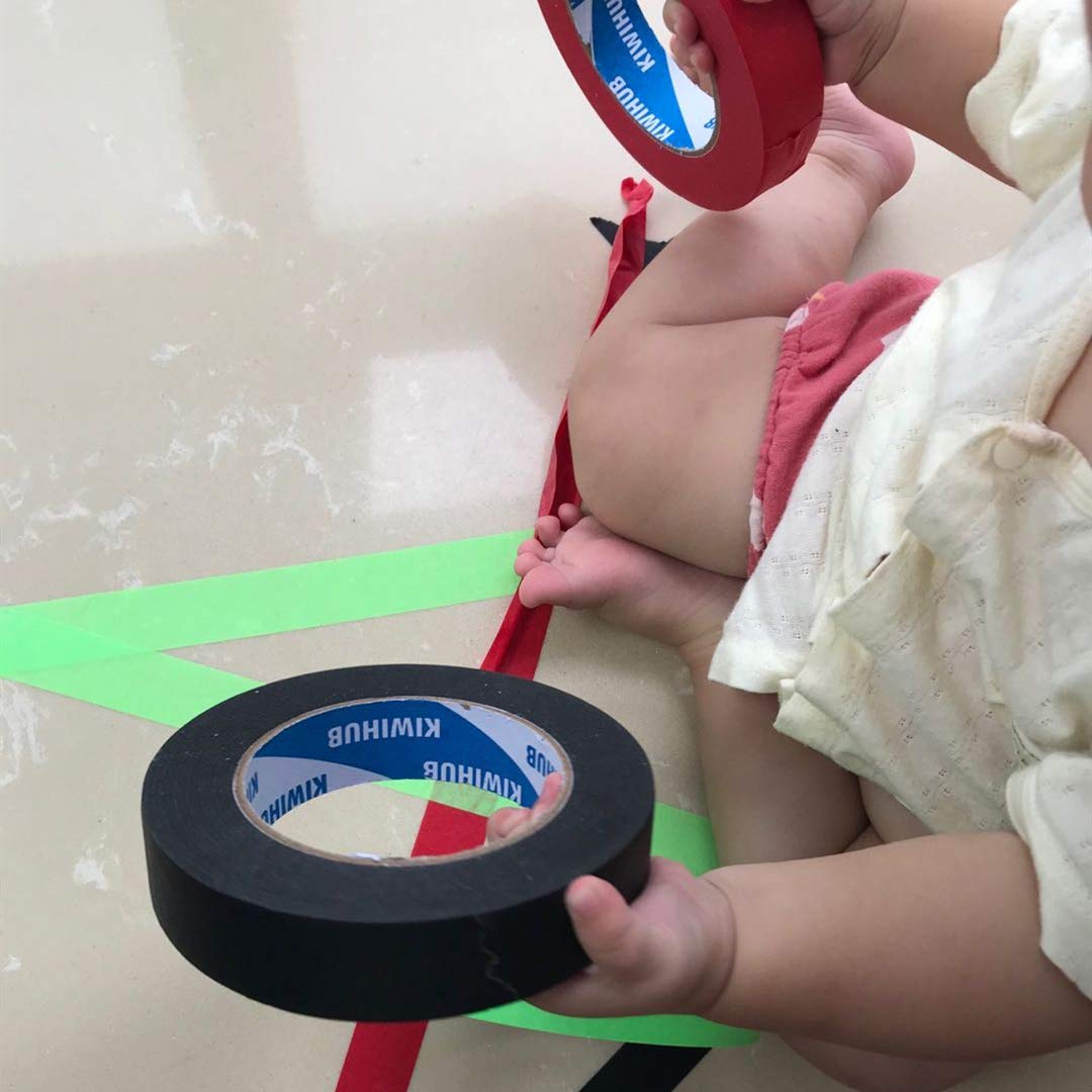 Black Painters Tape,1 inch x 60 Yards - Medium Adhesive Masking Tape for Painting,Labeling,DIY Crafting,Decoration and School Projects