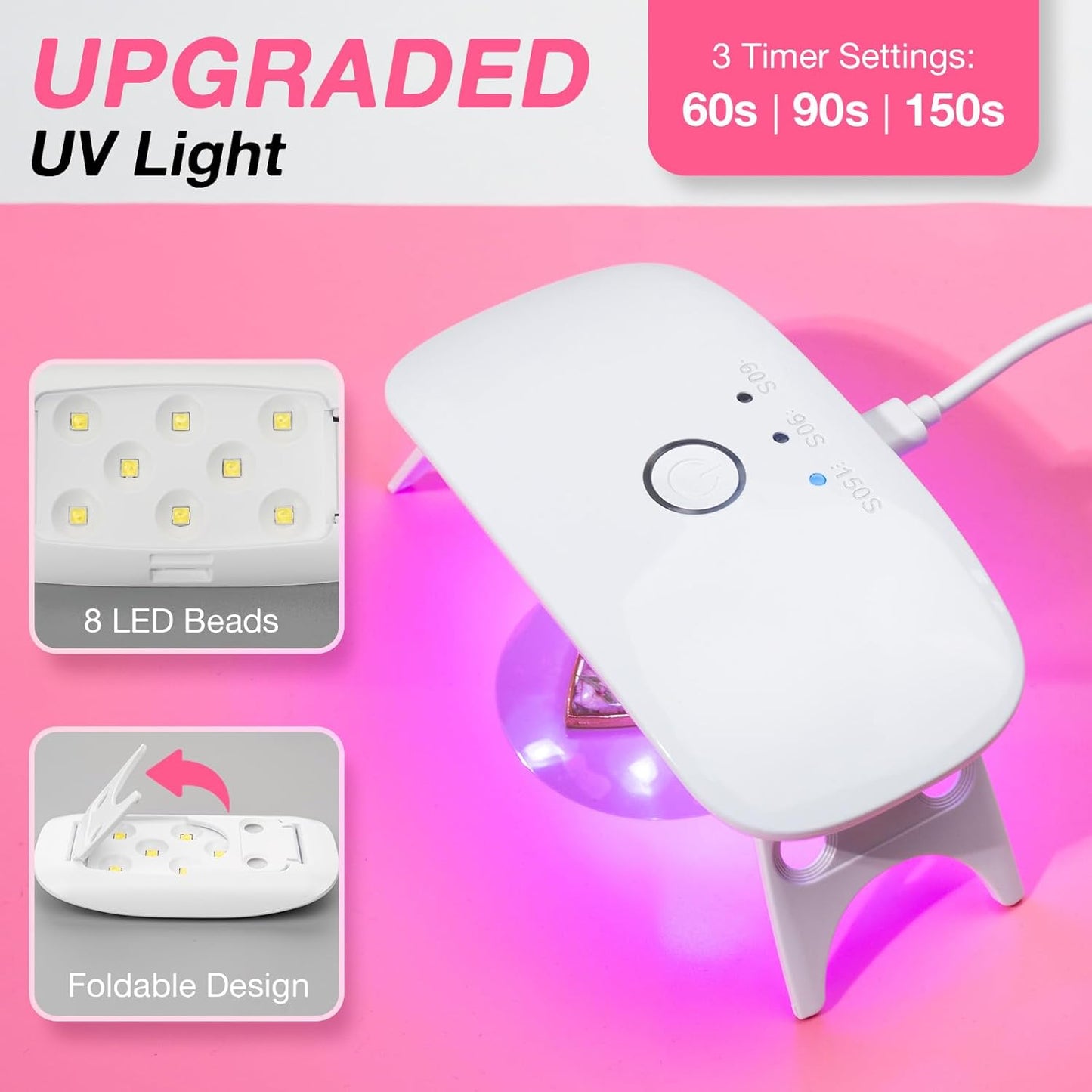 YIEHO 300g UV Resin Kit with Light and Molds, Upgraded Crystal Clear Hard UV Curing Premixed Resin Starter Jewelry Making Kit for DIY Keychain, Earring and Necklace