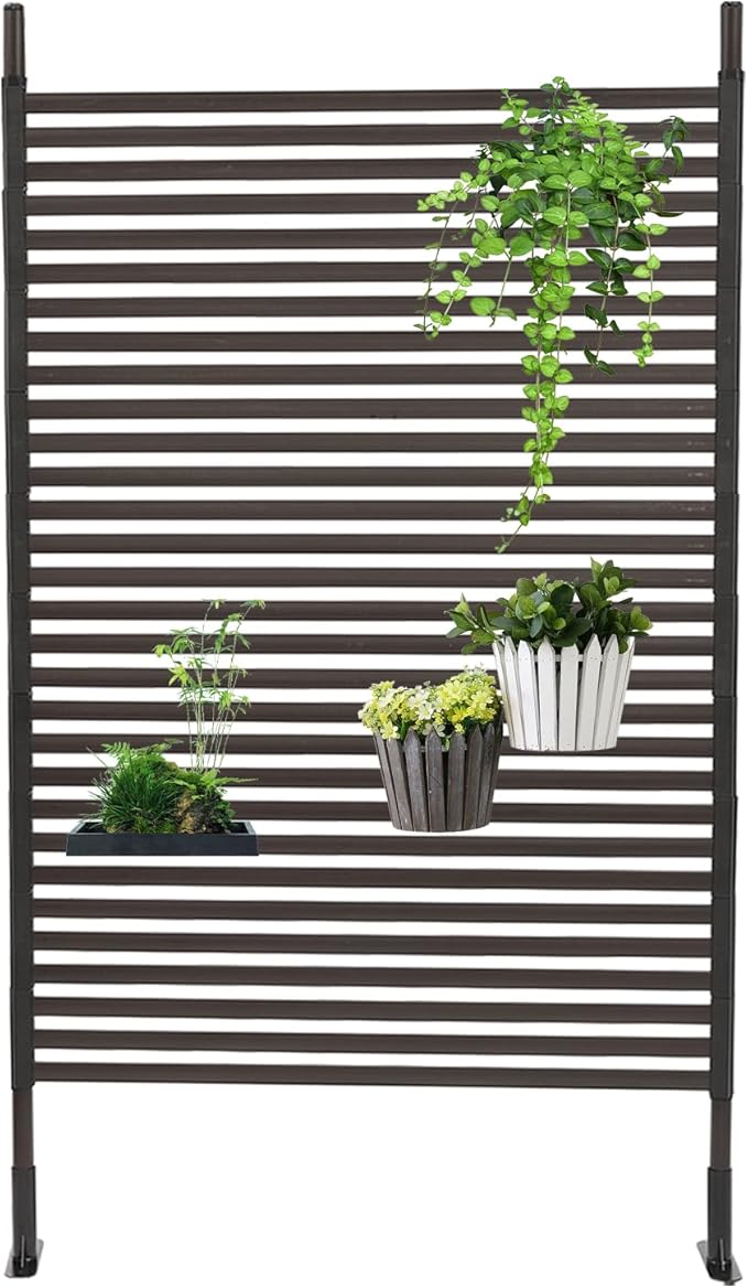 Outdoor Privacy Fence Screen, Privacy Fence Screen for Outside Decorative Privacy Screen Fence Panels,3.6 ft W x 6 ft H Tall Divider for Outdoor Garden Backyard Patio Decorative,Brown,1PC