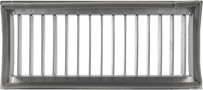 Repa Market 13" x 5" Inch Air Exhaust Grille for Round Ducts - Adjustable Louvre Blade - Galvanized Air Supply Vent Cover - Side Fit Round Surface Canal Ducting from 9.84" to 35.43" Inches