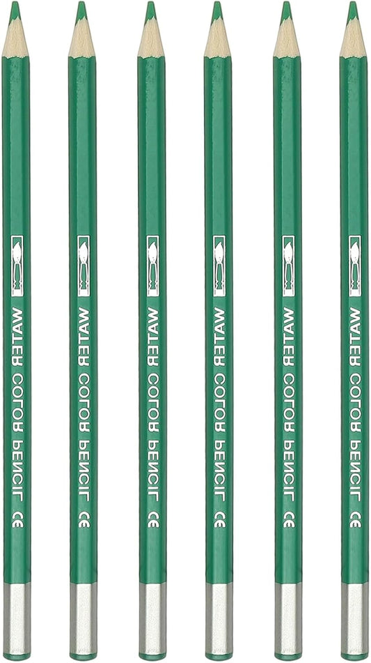 PATIKIL Watercolor Pencil, 6Pcs Water Soluble Pencils for Blending, Coloring, Sketch Drawing, Painting, Emerald Green