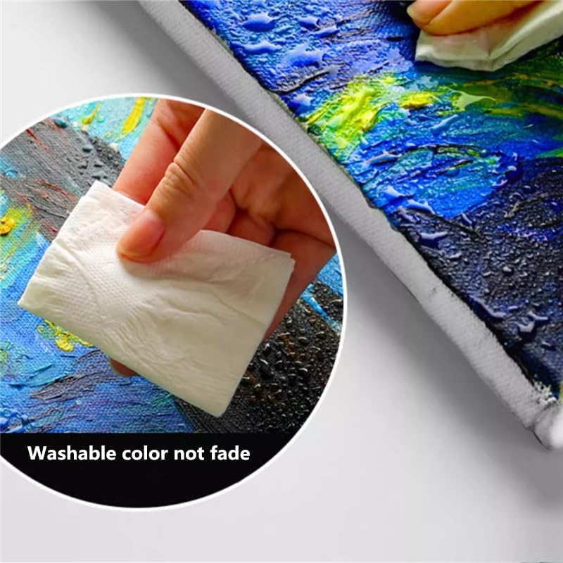 Shimmer Metallic Acrylic Paint Metallic Chalk Paste 1.7oz/50ml, Ideal for Wood/T-Shirts/Glass/Stone, DIY Crafts Projects Glitter Pearlescent Blue Golden Pigment Suitable for Beginners Artists