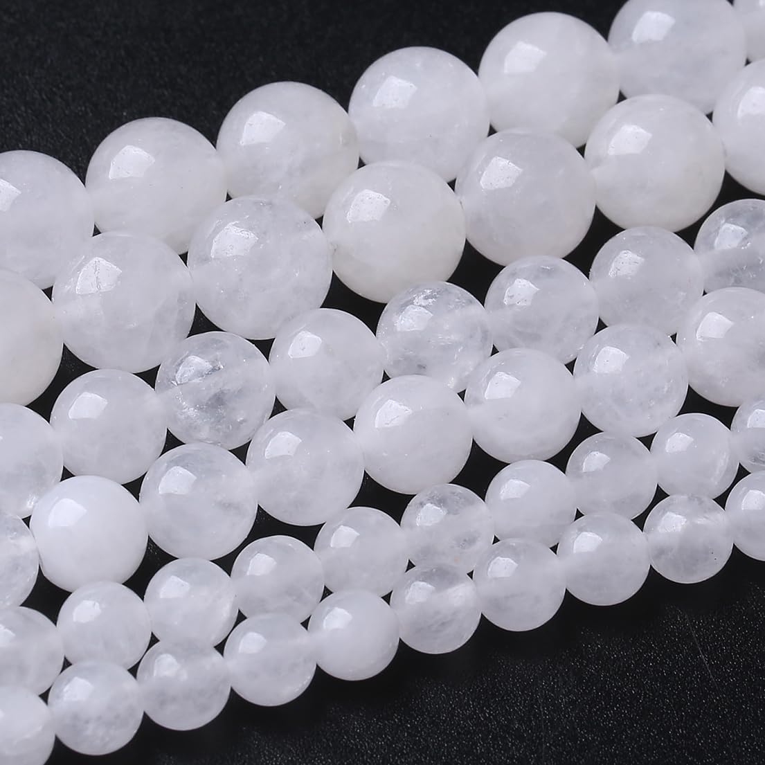 60PCS 6MM White Chalcedony Stone Beads Energy Healing Beads for DIY Jewelry Bracelet Necklace Making for Jewelry Making 15Inch
