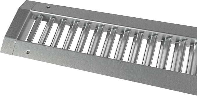 Repa Market 25" x 3" Inch Air Grille for Round Spiral Ducts - Adjustable Single Louvre Blade - Galvanized Ventilation Cover - Side Fit Round Surface Canal Ducting from 7" to 15.75" Inches