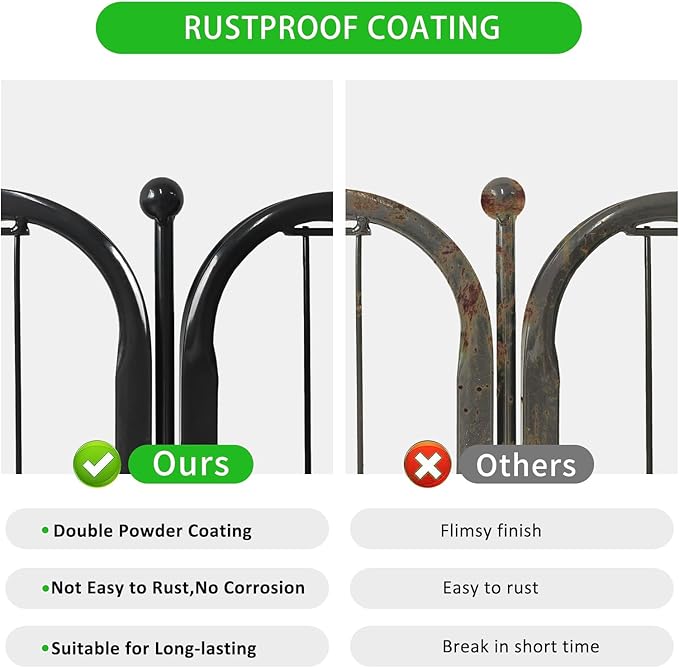 Garden Fence with Gate Metal Fencing Outdoor for Yard, 32in x128ft 56 Panels Outdoor Dog Fence Temporary Fence for Dogs Outside, Rustproof Garden Fencing Flower Bed Edging for Patio