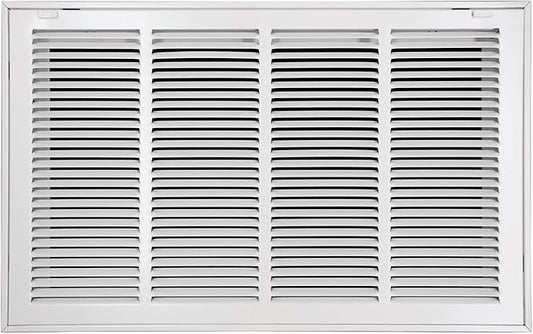 24"W x 14"H [Duct Opening Size] Steel Return Air Filter Grille - Removable Face/Door for 1 inch Filters -HVAC Vent Cover Grill - White [Outer Dimensions: 26 5/8"W X 16 5/8"H]