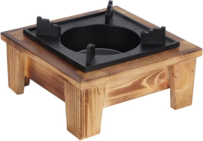 Jerliflyer Alcohol Wood Stove,Japanese Portable Stove Belly Stove for Outdoor Picnic for Soup Pot Roasting Pan Kettle