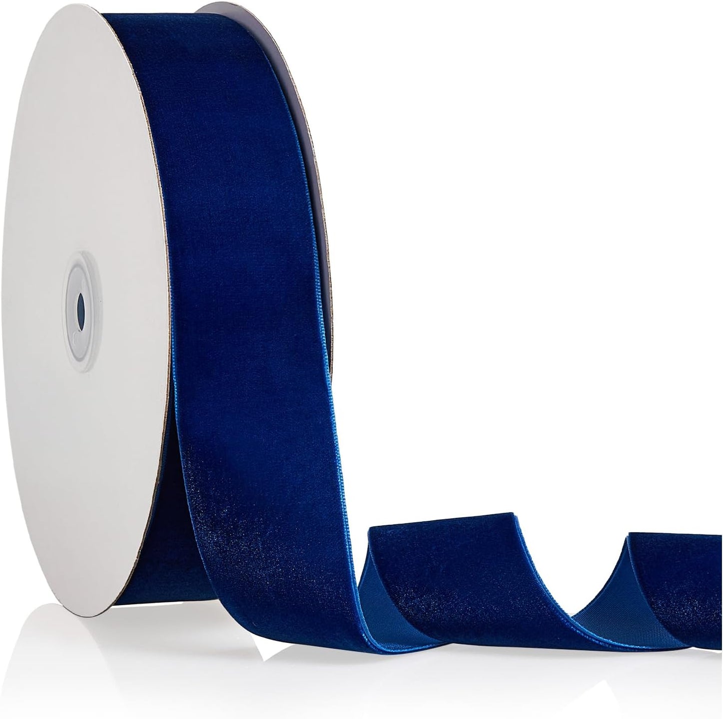 1.5" X 20 Yards Navy Blue Velvet Ribbon for Christmas Tree Wreath Decoration Handmade Crafts Ornaments Gift Wrapping & Bow Making