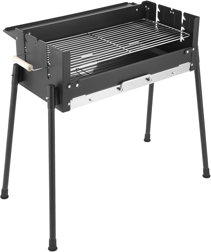 Portable Charcoal Grill, Folding BBQ Barbecue Grill, 27.56" Kebab Grill, Outdoor Cooking Grill, Yakitori Grills Tool Kits for Camping Hiking Picnics Backyard Garden Travel Parties