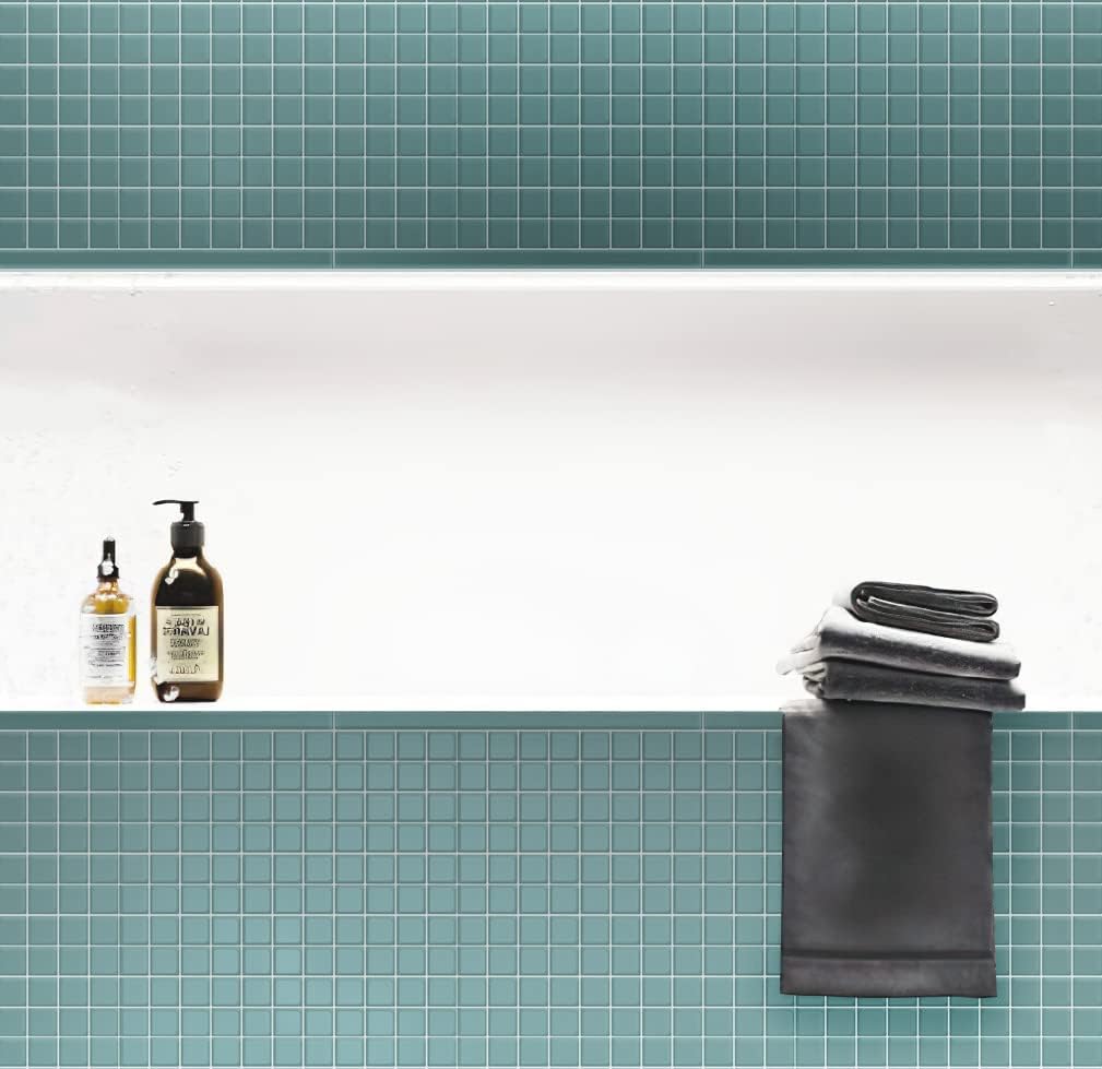 1"x1" Aqua Matte Finished Glass Mosaic Tile (Sample Swatch- 5"x4")