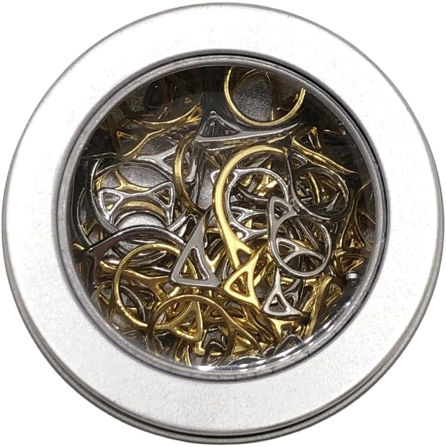 Hilsayum 30PCS Cat Stitch Marker Knitting Stitch Markers Metal Crochet Markers Ring Crocheting Accessories for Weaving, Handmade Crafts