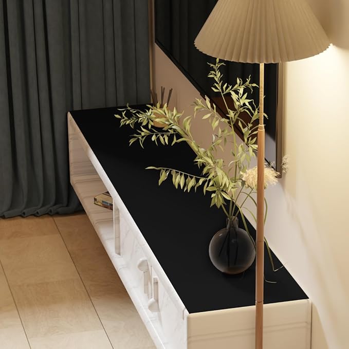 Dresser Protector Mat - 20x78 Inch Waterproof Easy to Clean Can Conceal Flaws Protector The Table Top from Scratches Used for Coffee Table Dresser(Black+Black 20x78)