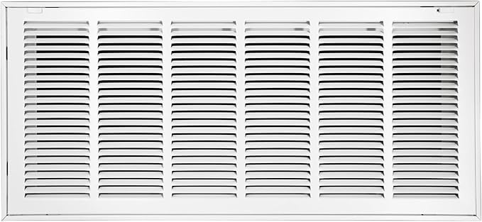 30"W x 12"H [Duct Opening Size] Steel Return Air Filter Grille - Removable Face/Door for 1 inch Filters -HVAC Vent Cover Grill - White [Outer Dimensions: 32 5/8"W X 14 5/8"H]