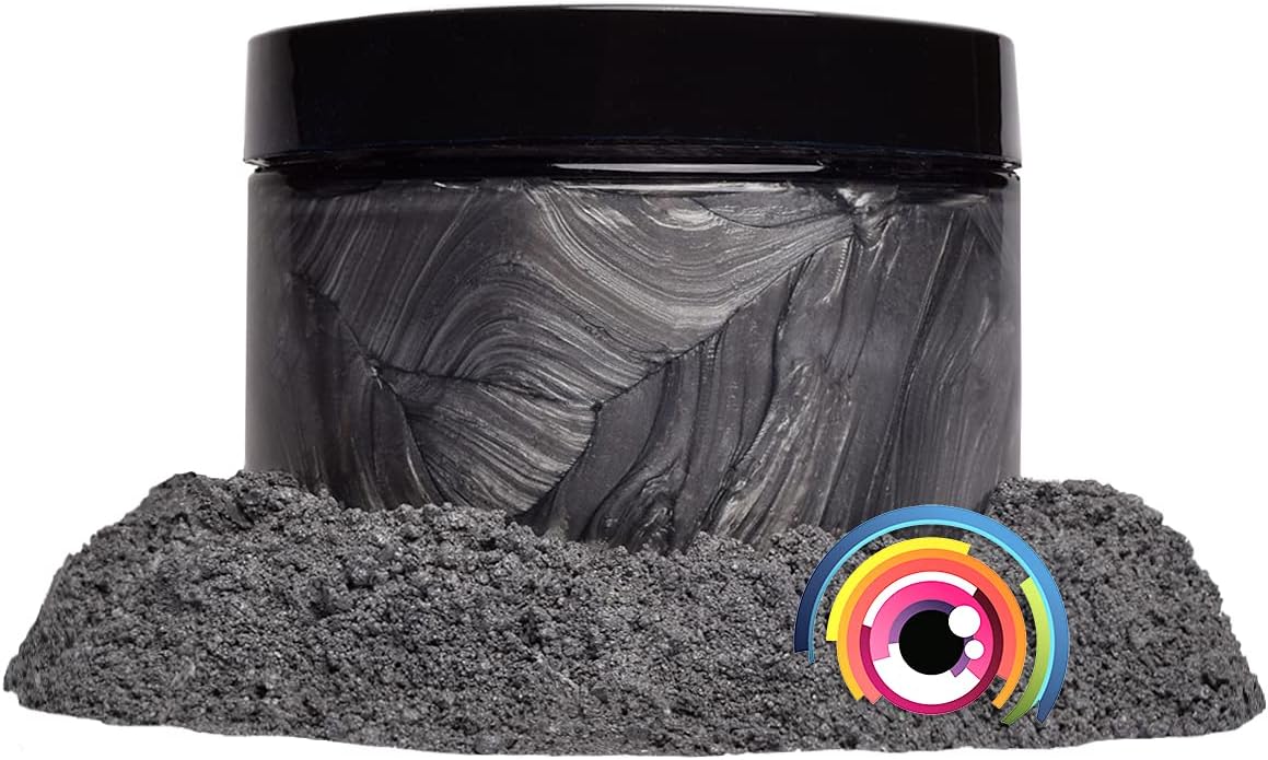 Eye Candy Pigments Premium Grey Mica Powder - Sendai Grey (50gr) - for Epoxy, Resin, Soap, Paint, Woodworking, Acrylic Pouring, Bath Bombs, Fishing Lures - DIY Arts and Crafts Additive