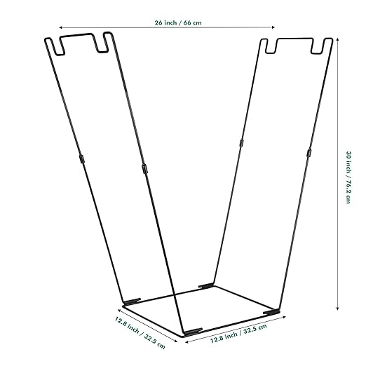 3. Reinforced Trash Bag Holder Metal Garden Waste Basket Stand for 30-45 Gallon Leaves & Recycling Foldable Yard Waste Bag Frame