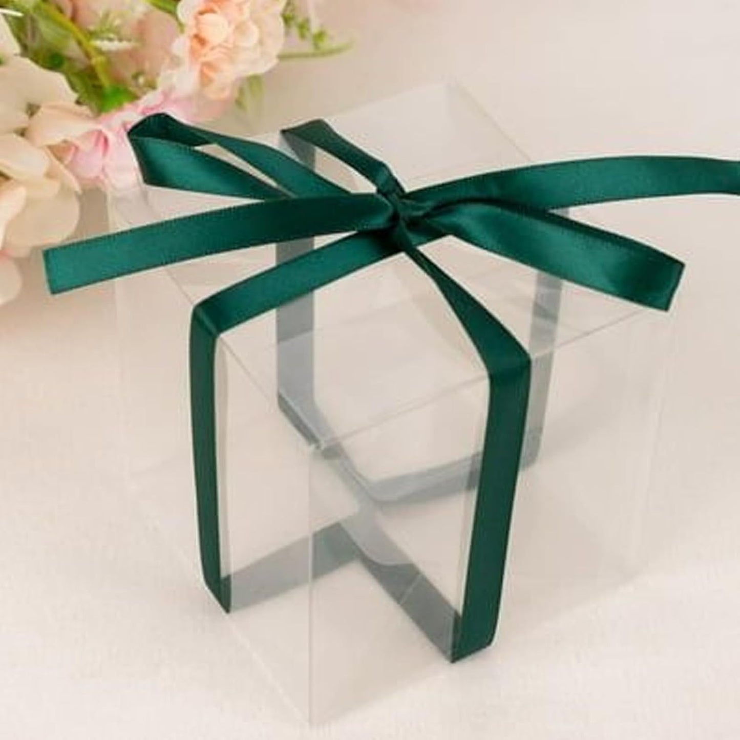 1/8" X 100 Yards Teal Satin Thin Ribbon Solid Color Double Faced Ribbons Perfect for Crafts Wedding Decor Bow Making Arts Sewing and More