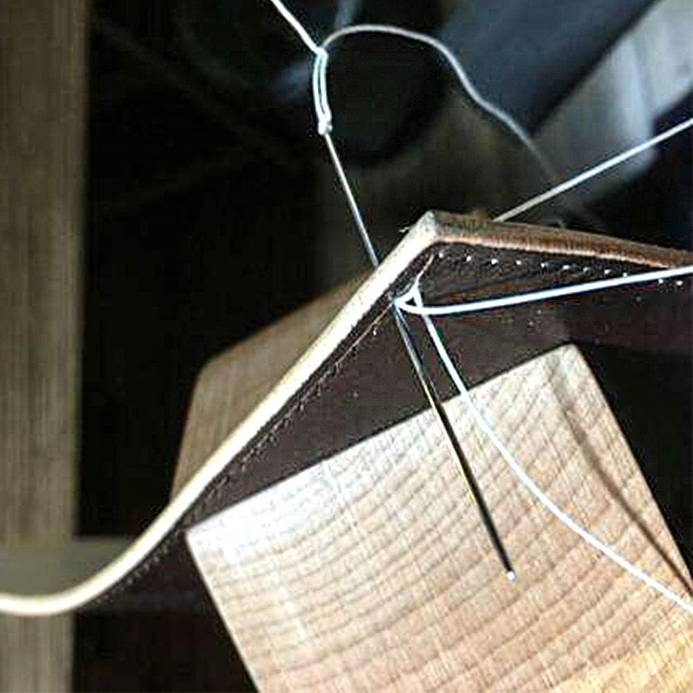 284 Yards Waxed Thread, 210D Heavy Duty Upholstery Wax Thread for Leather Sewing, 0.8mm Flat Waxed Linen Cord for Bookbinding/Shoe Repairing/Leather Projects