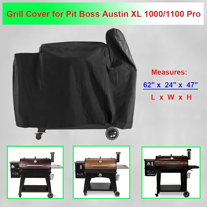 Grill Cover for Pit Boss Austin XL, Rancher XL 1000S 1000SC 1000SQ 1000SC2 1000/1100/1150 Pro Series Wood Pellet Grill, Smoker Cover for Pitboss 1000D3 1000T4 PB1100PS1 Heavy Duty Outdoor