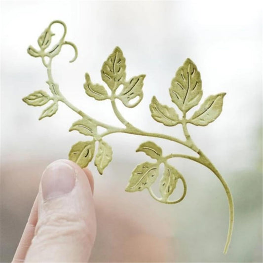 Cutting Dies Metal Stencils Scrapbooking Tools Flowers Lace Frame DIY Embossing Template for Paper Card Making Album Arts Crafts Supplies (A Flower Vine-8.8x5cm)