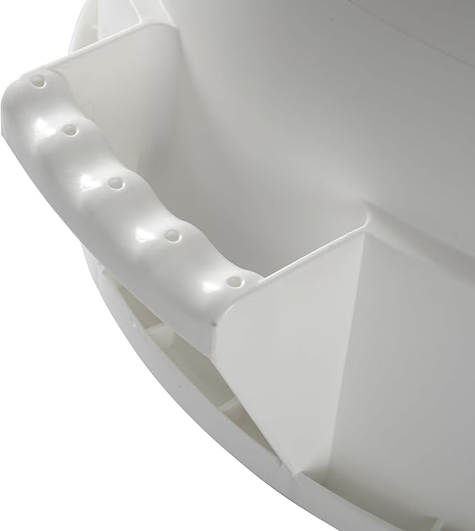 Winco Heavy-Duty Round Waste Container/Trash Can, 20 Gallon, White