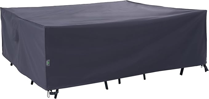 F&J Outdoors Patio Furniture Covers Waterproof Anti-UV Rip-stop Fabric Outdoor Furniture Cover, Grey, 102"Wx74"Dx27.5"H