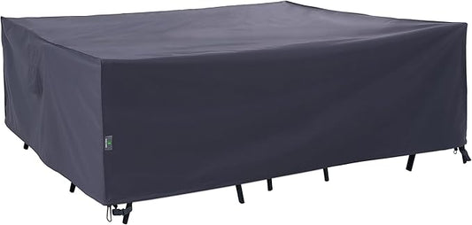 F&J Outdoors Patio Furniture Covers Waterproof Anti-UV Rip-stop Fabric Large Outdoor Furniture Cover, Grey, 108"Wx82"Dx27.5"H