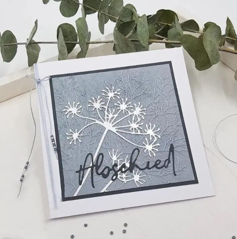 Lapoo 3D Backgrounds Frame Metal Cutting Die for Scrapbooking, New Cutting Dies DIY Album Card Making Decor Paper Craft Metal Die Cuts Party Wedding Decorations (Blowball 4.1 x 3.5 in)