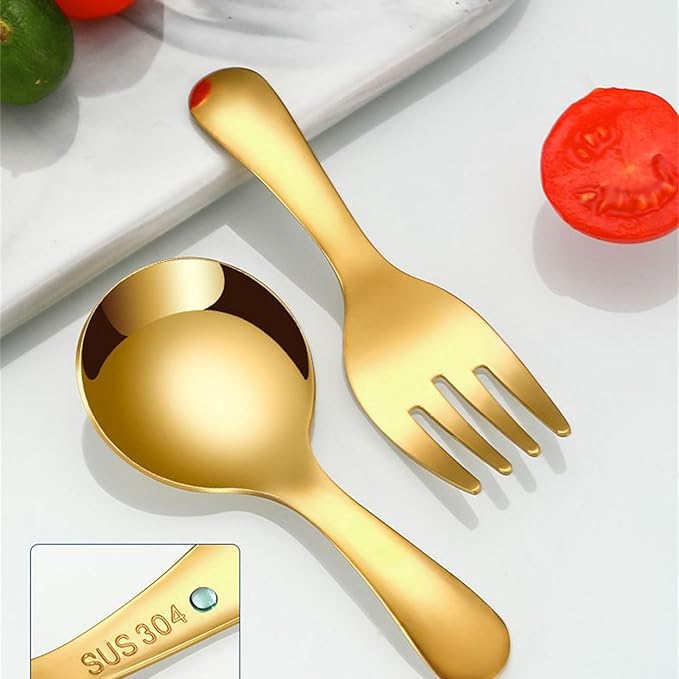 2 Pcs Portable Fork Spoon Tableware Portable Spoon and Fork Set Cutlery for Camping Picnics and Outdoor Dining Camping Dining Set