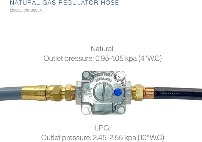 Spire Natural Gas Conversion Kit for Grills – Propane to Natural Gas with 10 ft. Hose & Regulator, Compatible with Spire Models 740-0781P & 740-0788P, Gray, 710-0003A