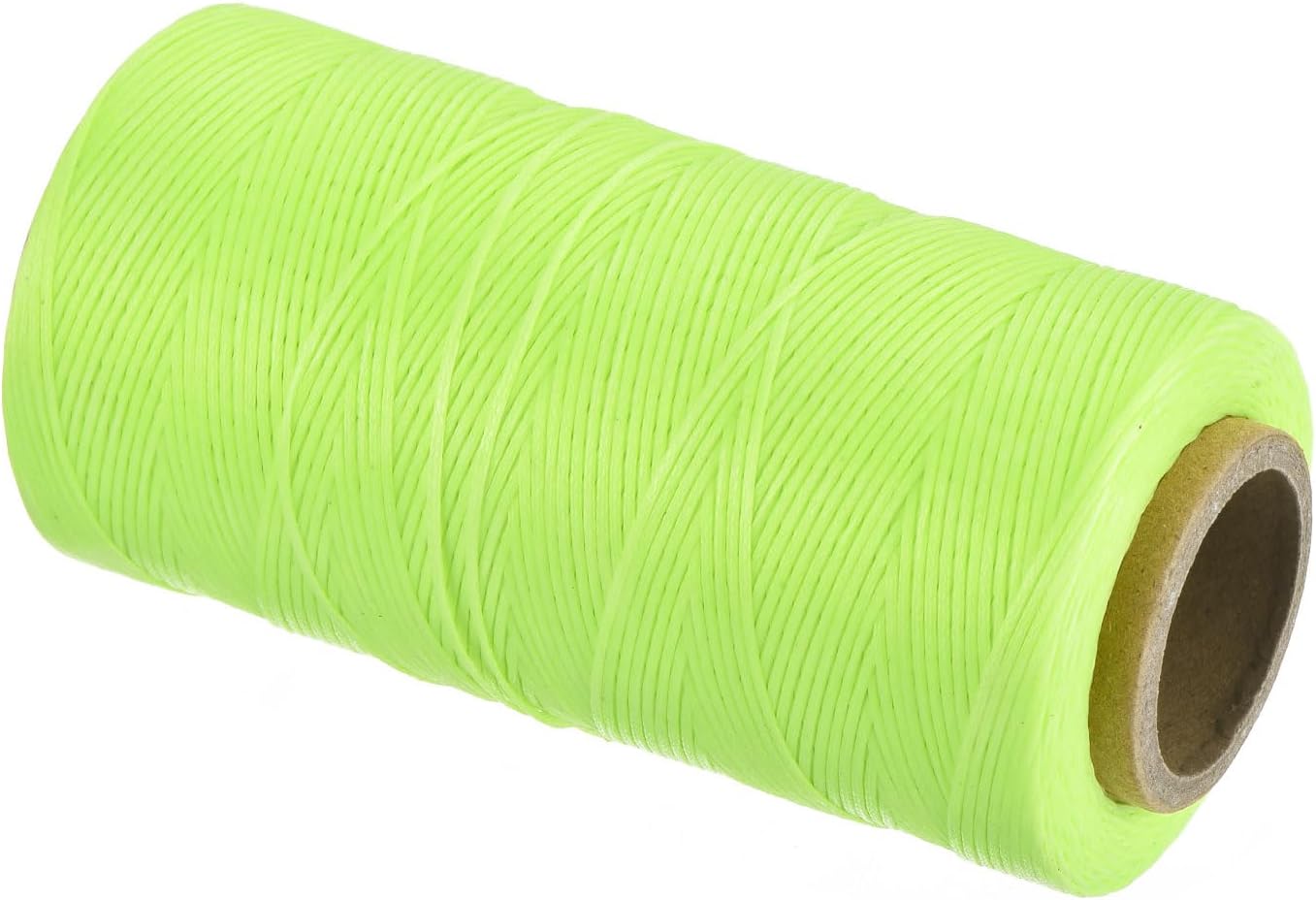 MECCANIXITY Waxed Thread,197 Yard 1mm 210D Flat Wax Thread Polyester Waxed String for Leather Sewing Hand Weaving Book Binding Home Decoration,Fluorescent Green