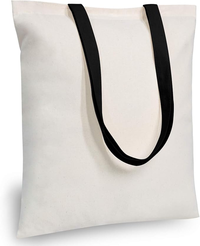 TOPDesign 12-Pack Economical Cotton Tote Bag, Lightweight Medium Reusable Grocery Shopping Cloth Bags, Suitable for DIY, Advertising, Promotion, Gift, Activity