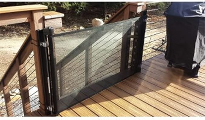 Retract-A-Gate 52" Black: The Original and only Made in USA Retractable Baby, Dog, & Cat Gate