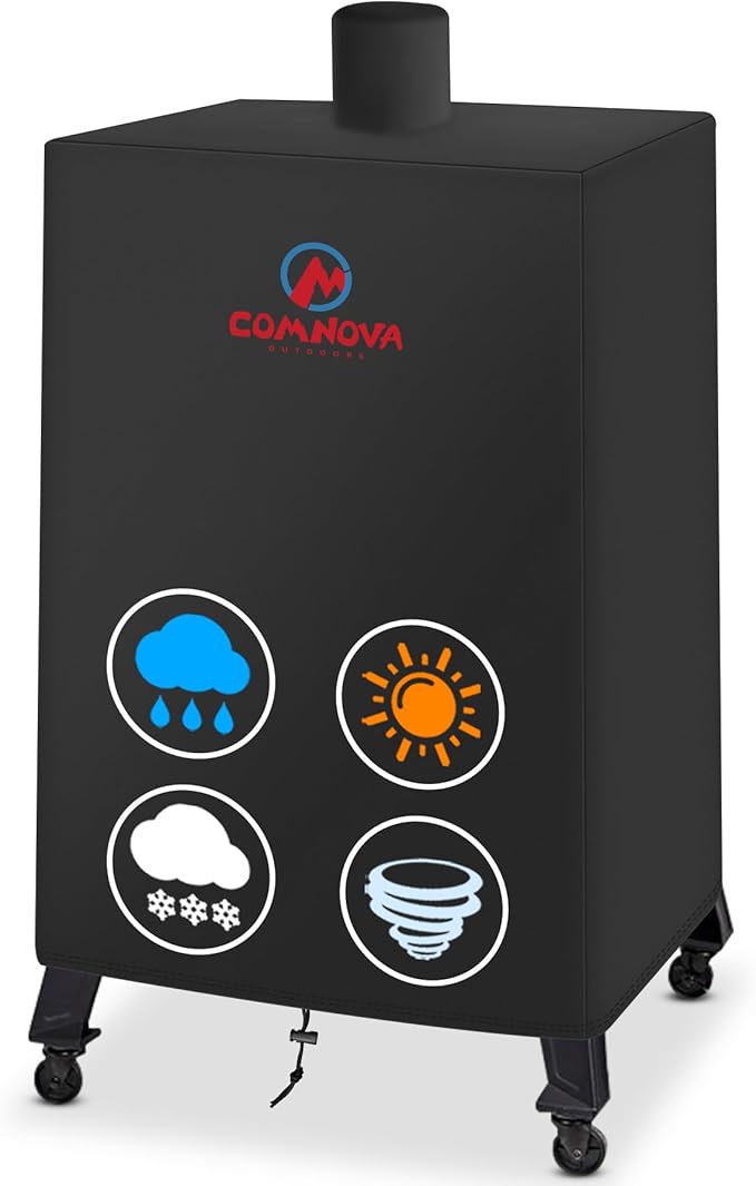 Comnova Vertical Smoker Cover for Pit Boss 4-5 - 7 Series - Premium Wood Pellet Smoker Cover for Pitboss 73550, 600D Smoke Cover for Pit Boss 4 Series, 5 Series, 7 Series, and Competition PBV5P2