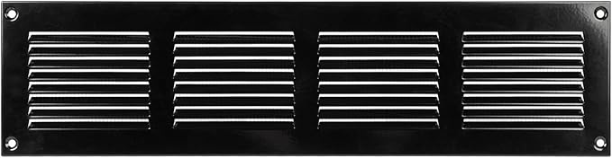 Repa Market 2-Pack Air Vent Cover 16x4 Inch (Outer Dimensions) White Galvanized Steel Louvered Grill Cover with Mesh Screen/Wall or Ceiling Vent/HVAC Register for Indoor and Outdoor Ventilation