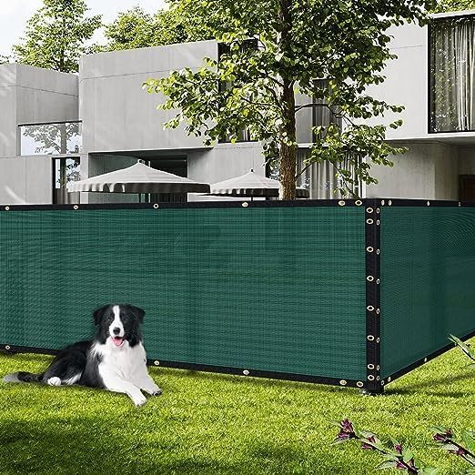 Privacy Fence Screen 6Ft X 95Ft Heavy Duty Outdoor Fencing Panels Windscreen Mesh Fabric Shade Net, 90% Visibility Blocking, Cable Zip Ties Included