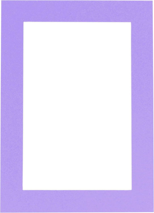 5x7 Mat for 8.5x11 Frame - Precut Mat Board Acid-Free Light Purple 5x7 Photo Matte For a 8.5x11 Picture Frame, Premium Matboard for Family Photos, Show Kits, Art, Picture Framing, Pack of 1 Mat