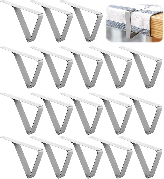 Tablecloth Clips, 60 Pack Table Cloth Holder Clips, Stainless Steel Tablecloth Clips for Outdoor Tables Restaurant Picnics Marquees Weddings Graduation Party (80pcs)