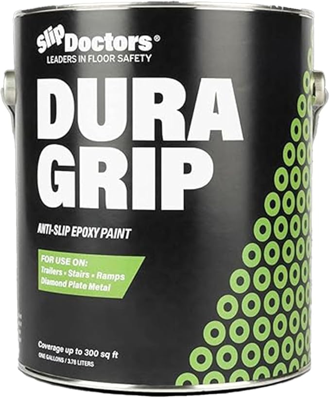Dura Grip Anti-Slip Paint for Concrete, Wood, Tile and Metal – Non-Skid Coating for Floor, Decking and Ramps – Gallon (Brown)