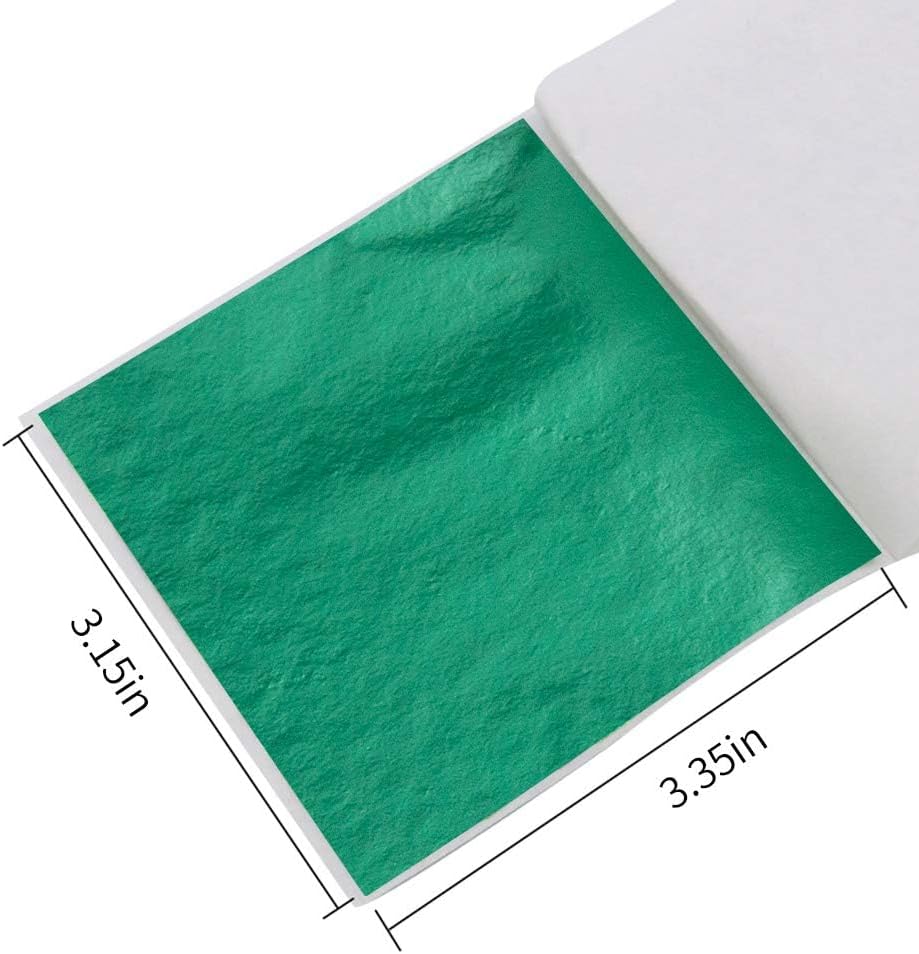 KINNO Gold Leaf Sheets, 600 Pieces Multipurpose 6 Colors Gilding Paper Leaf for Home, Wall, Frame, Ceiling, Furniture Decoration