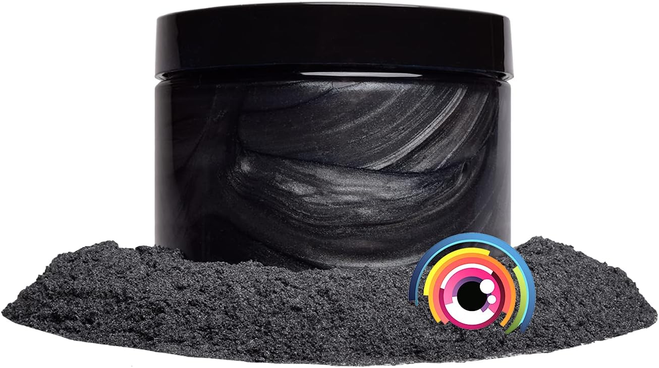 Eye Candy Pigments Premium Grey Mica Powder - Katana Grey (25gr) - for Epoxy, Resin, Soap, Paint, Woodworking, Acrylic Pouring, Bath Bombs, Fishing Lures - DIY Arts and Crafts Additive