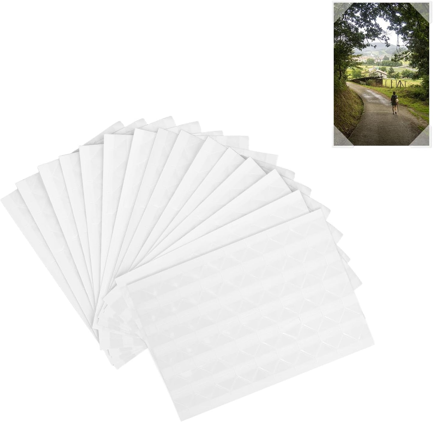 15 Sheets Photo Mounting Corners for Scrapbooking, Clear Self Adhesive Scrapbook Corners Stickers Supplies Accessories for DIY Album Pictures Personal Journal Memory Books