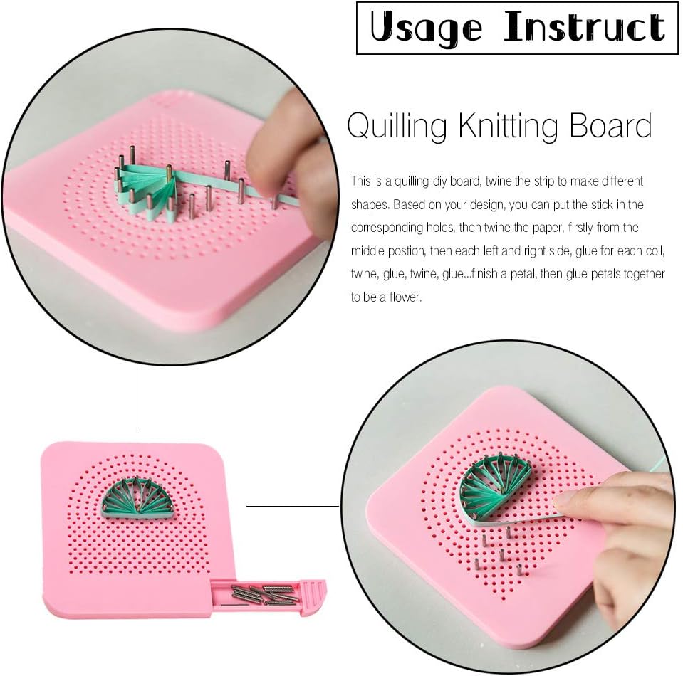 Quilling Kits - Quilling Tools Supplies,Paper Crimper,Quilling Paper Strips for Beginners with Manual(Green Storage Toolbox)