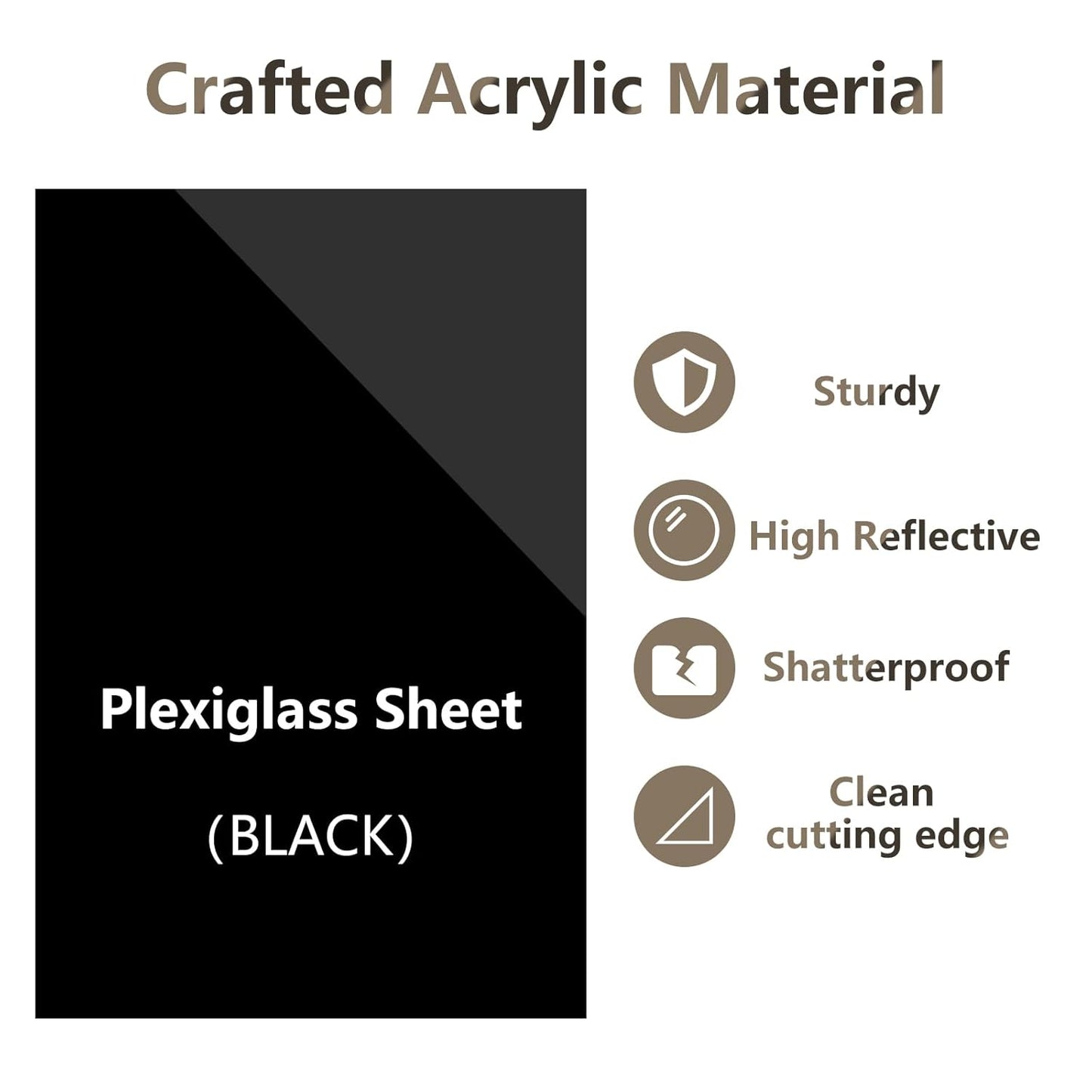 Egofine 5" x 7" Black Plexiglass Sheets 20 Pack 0.04 Inch Cast Acrylic Sheet Thick for DIY Craft Projects, Painting, Photography, Sign, Display Stand, Home Decor, Easy to Cut