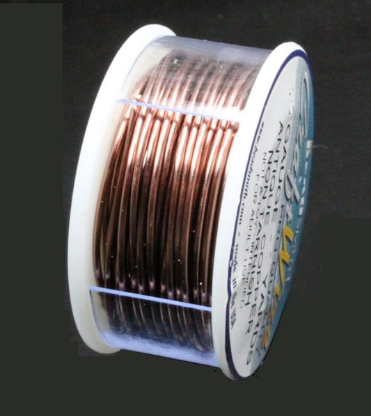 The Beadsmith Wire Elements Craft Wire – Tarnish Resistant, Soft Temper, Round, Antique Copper Color – 1mm, 18 Gauge, 7 Yard Spool – Jewelry Making, Wire Wrapping, Floral, & Other DIY Crafts