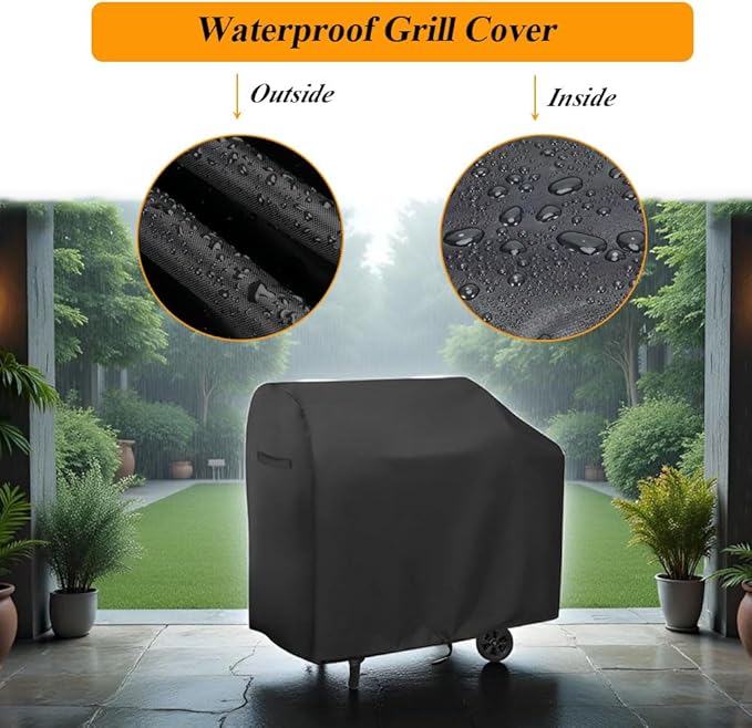 Charcoal Grills Cover for Brisk It Zelos-450 Wood Pellet Grill, Waterproof Outdoor Grill Cover BBQ Grill Cover Barbeque Grill Cover (Cover Only) - 50" L×34" W×37" H, Black